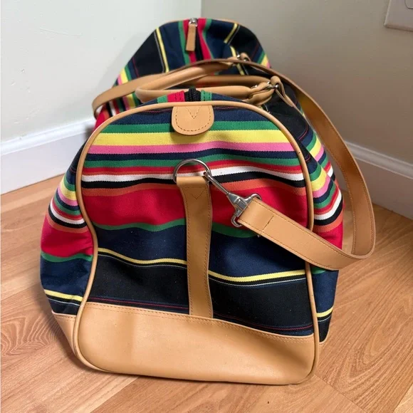 Y2K Kate Spade Striped Multicolor Duffel Bag - Picture 4 of 11